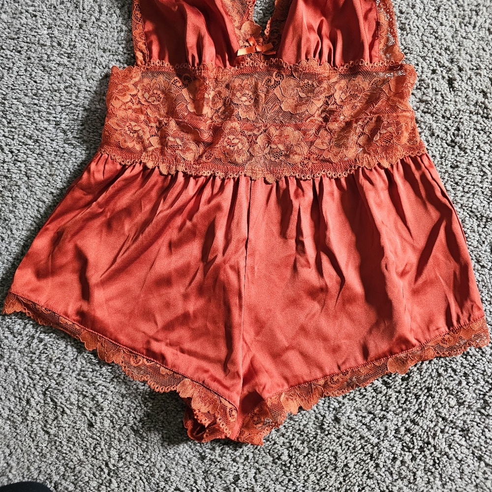 Forever 21 satin lingeire romper sienna small - Picture 3 of 7